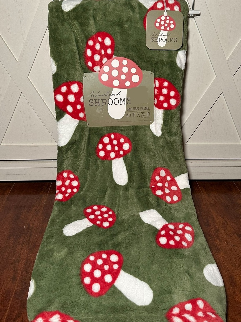 Woodland Mushrooms Oversized Plush Throw Blanket